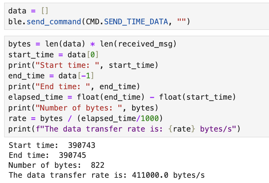 collect and send data stored in an array which collects 3 secs data