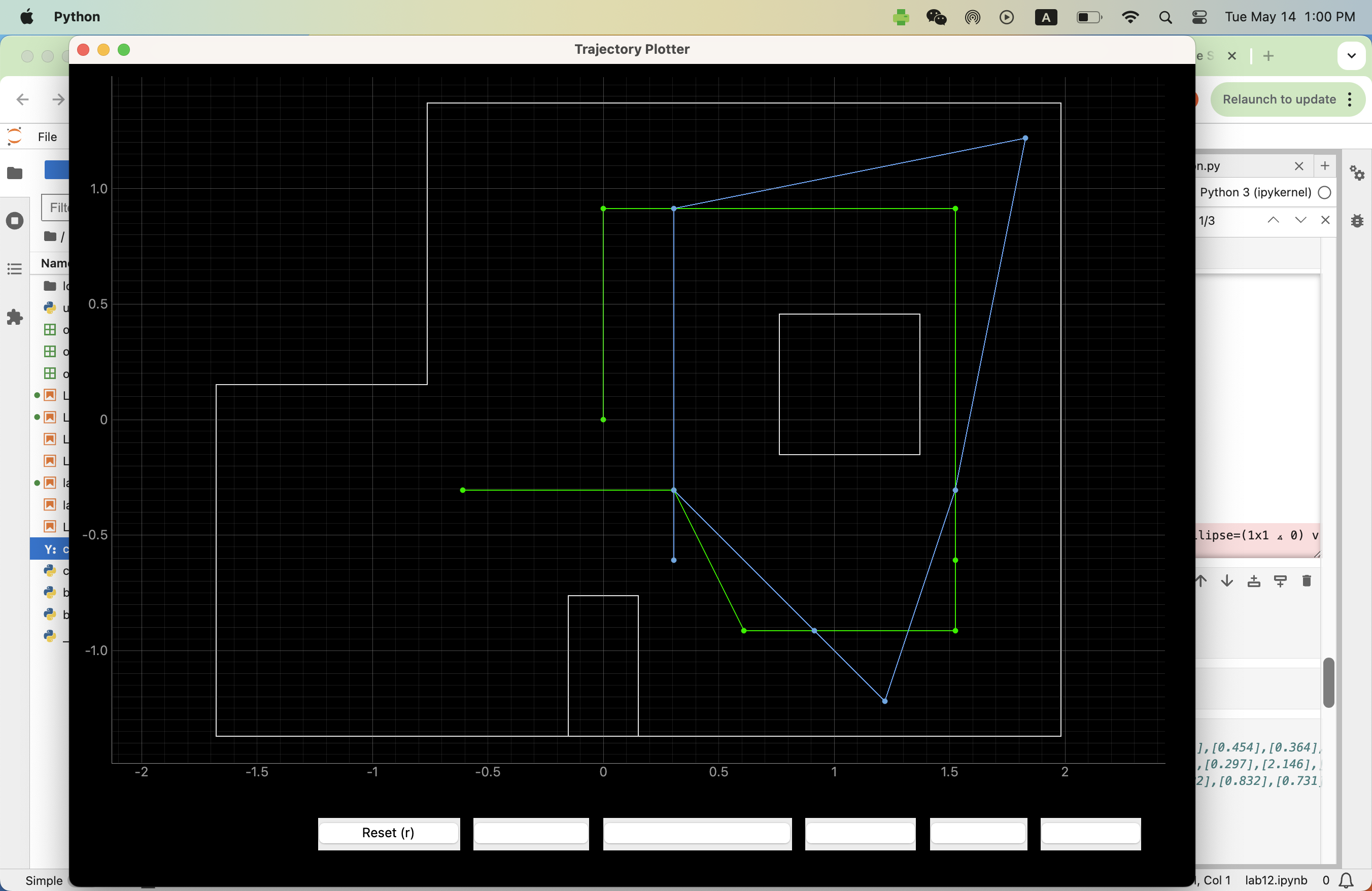 trajectory plot for gt and belief