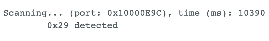 I2C address for ToF