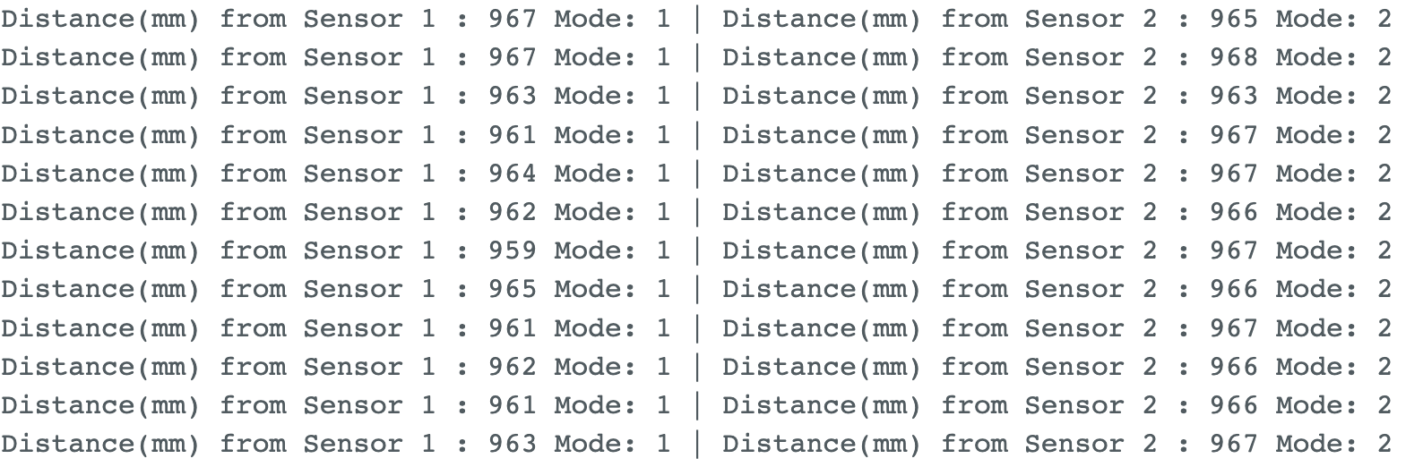 two modes read data from two sensors