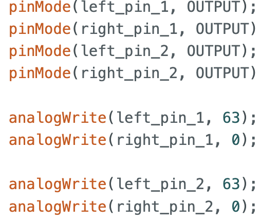 code snippet for testing straight line