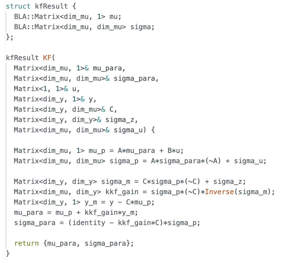 KF function in Arduino